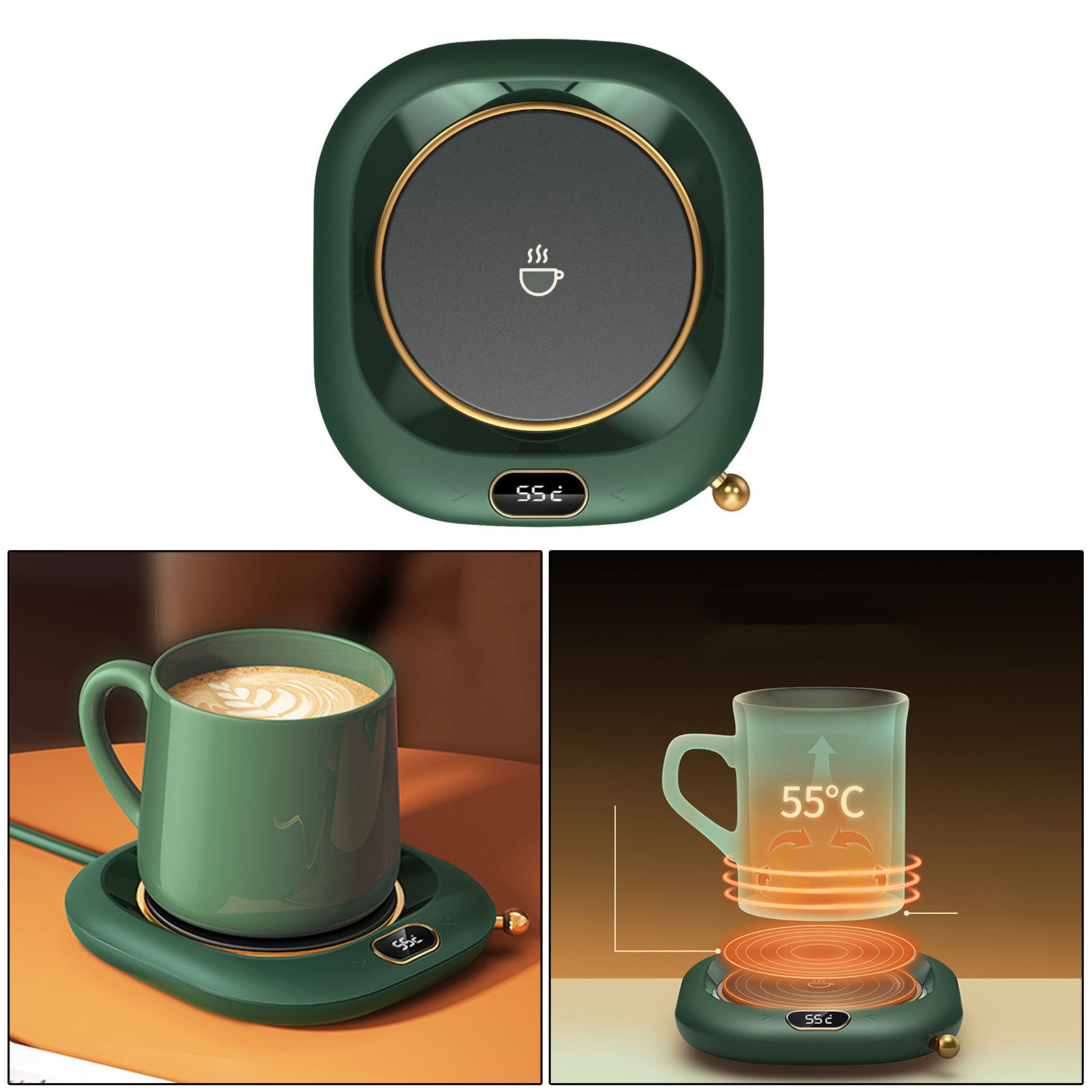 Coffee Mug Warmer Plate Mat Keep Beverage Soup Tea Milk Drink Heater Pad Touch Control Auto Shut off