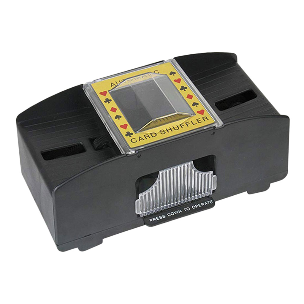 2 Deck Automatic Playing Card Shuffler Battery Operated Electric Shuffler