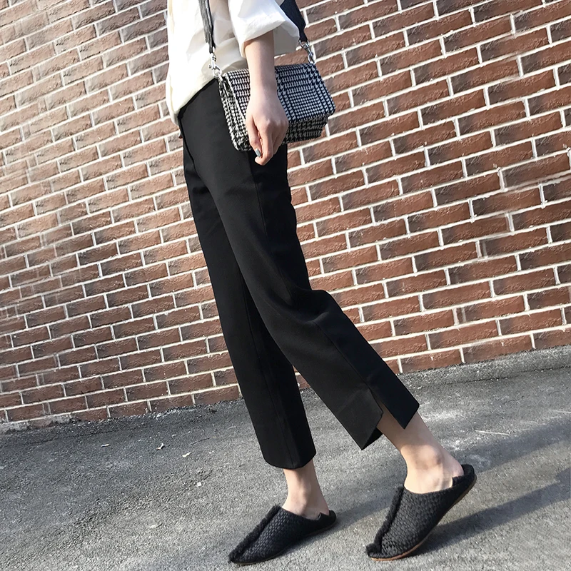 calças feminino minimalista mujer