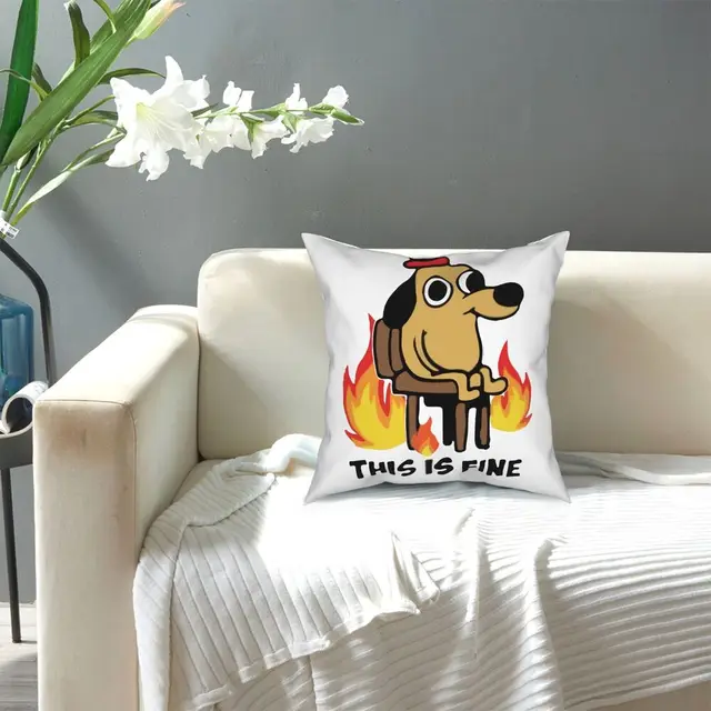 This Is Fine - Dog Meme Sticker