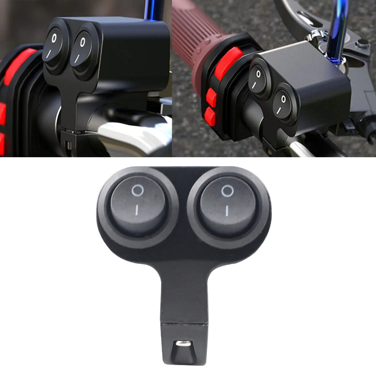 12V Handlebar Control Switch Dual Button ControlPush Turn Signal Button