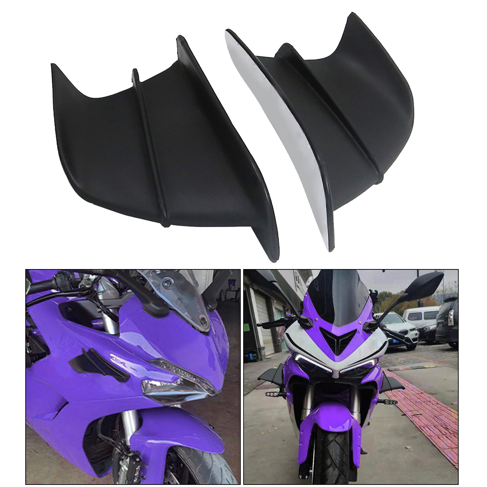 Aerodynamic Winglet Spoiler Fairing Downforce Side Fixed Wing Kit For KAWASAKI Ninja H2 H2R For Yamaha BWS S JOG JOE GP