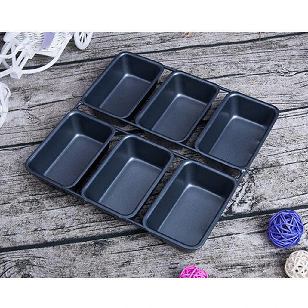 Mini Loaf Pan Rectangle DIY Cake Mold Kitchen Tools Carbon Steel Bread Baking Mould Home Party Kitchen Bakeware, 21.8x21cm