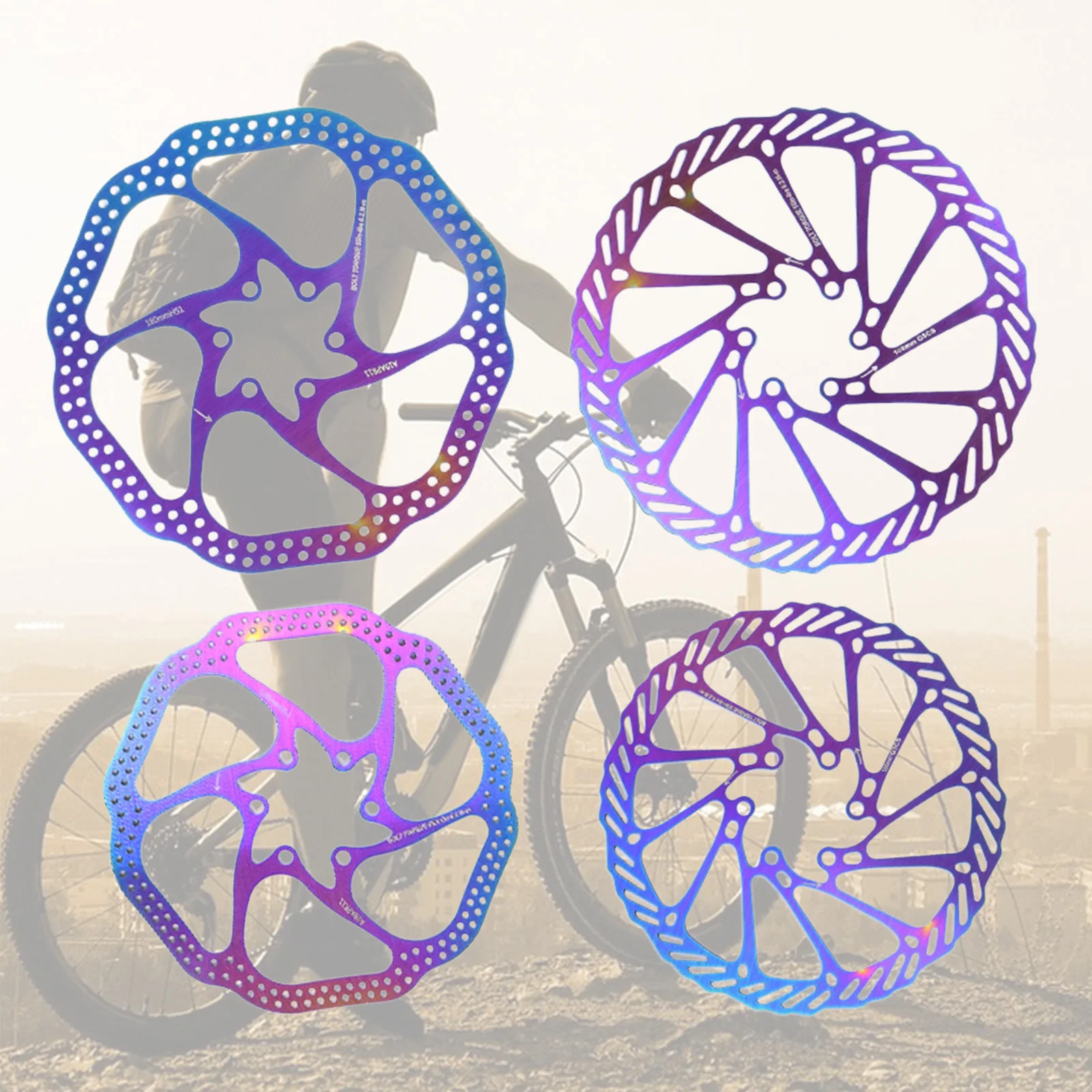 Bike Disc Brake Rotor Stainless Steel Bike Disc Brake Rotor w/6 Bolts for Most Bicycle Road Bike Mountain Bicycle Parts Accs
