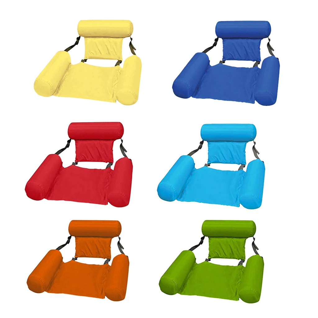 6x Inflatable Floating Bed Lake Float Rafts Lounge Pool Bed Parties Chairs