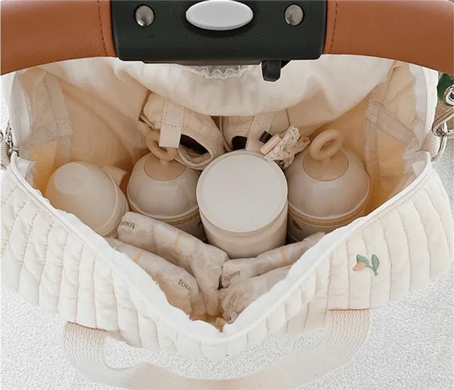 BYDOT Diaper Bag Baby Pram Stroller Bags Organizer Bear Embroidery Travel  Makeup Pouch 