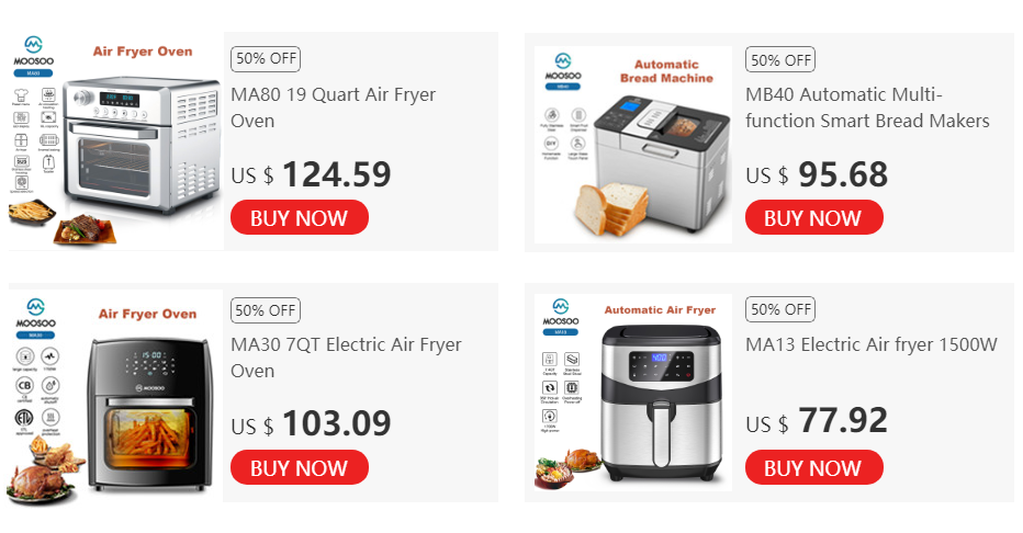 moosoo air fryer oven ma12