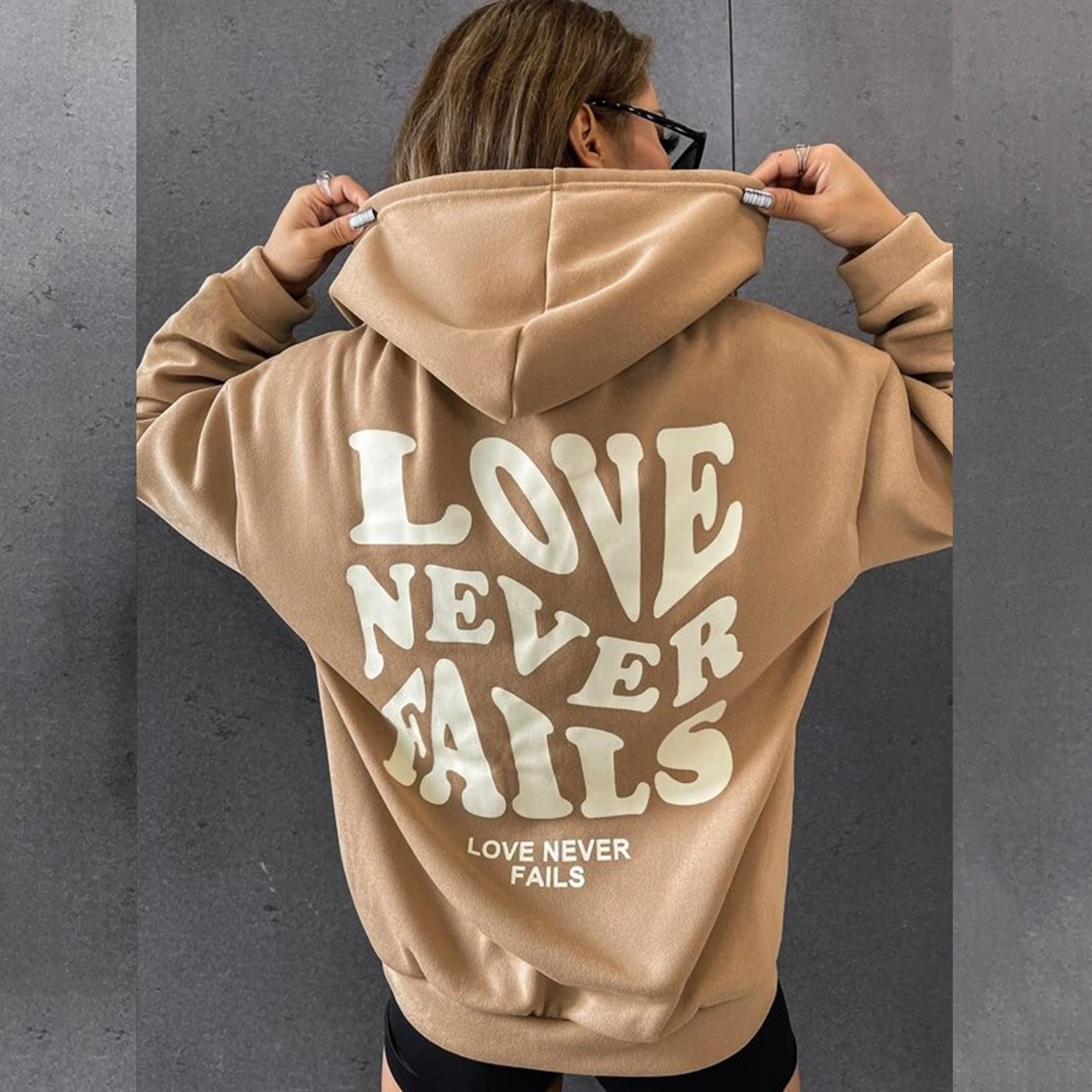 Hoodie com letra, camisola rua Y2K, roupas