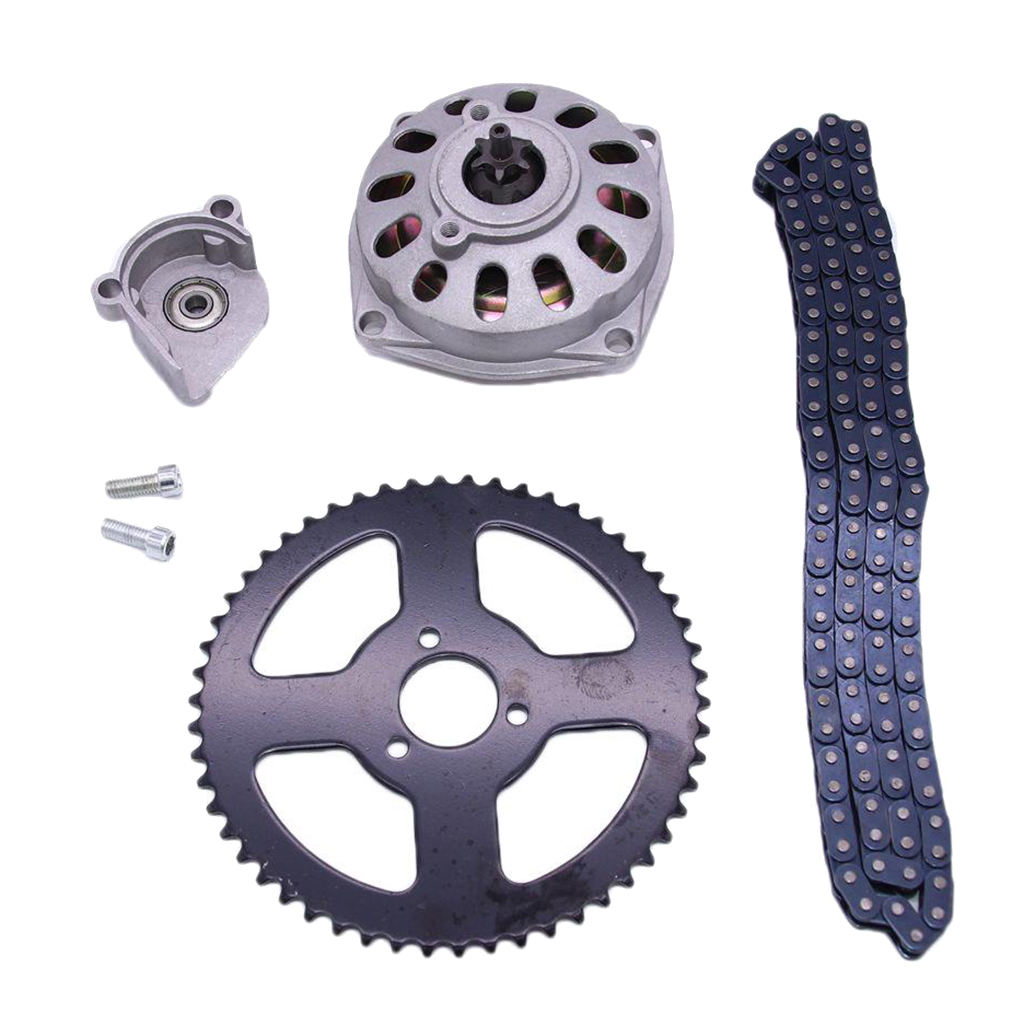 Motorcycle Sprocket Kit, Replacement Parts, 54T 26mm Rear Sprocket and T8F Chain with 6 Teeth  for Mini Pocket Bike