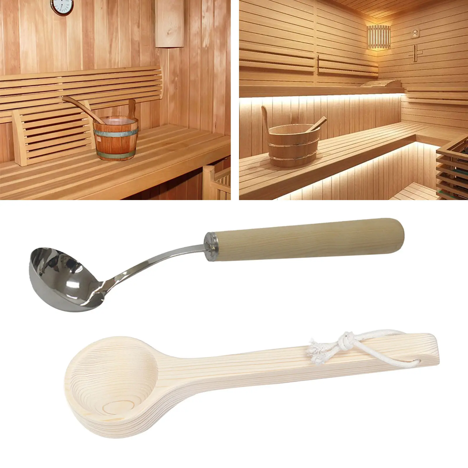 Portable Water Spoon Household Spoon for Home Sauna Room Kitchen Hotel Fitness and Body
