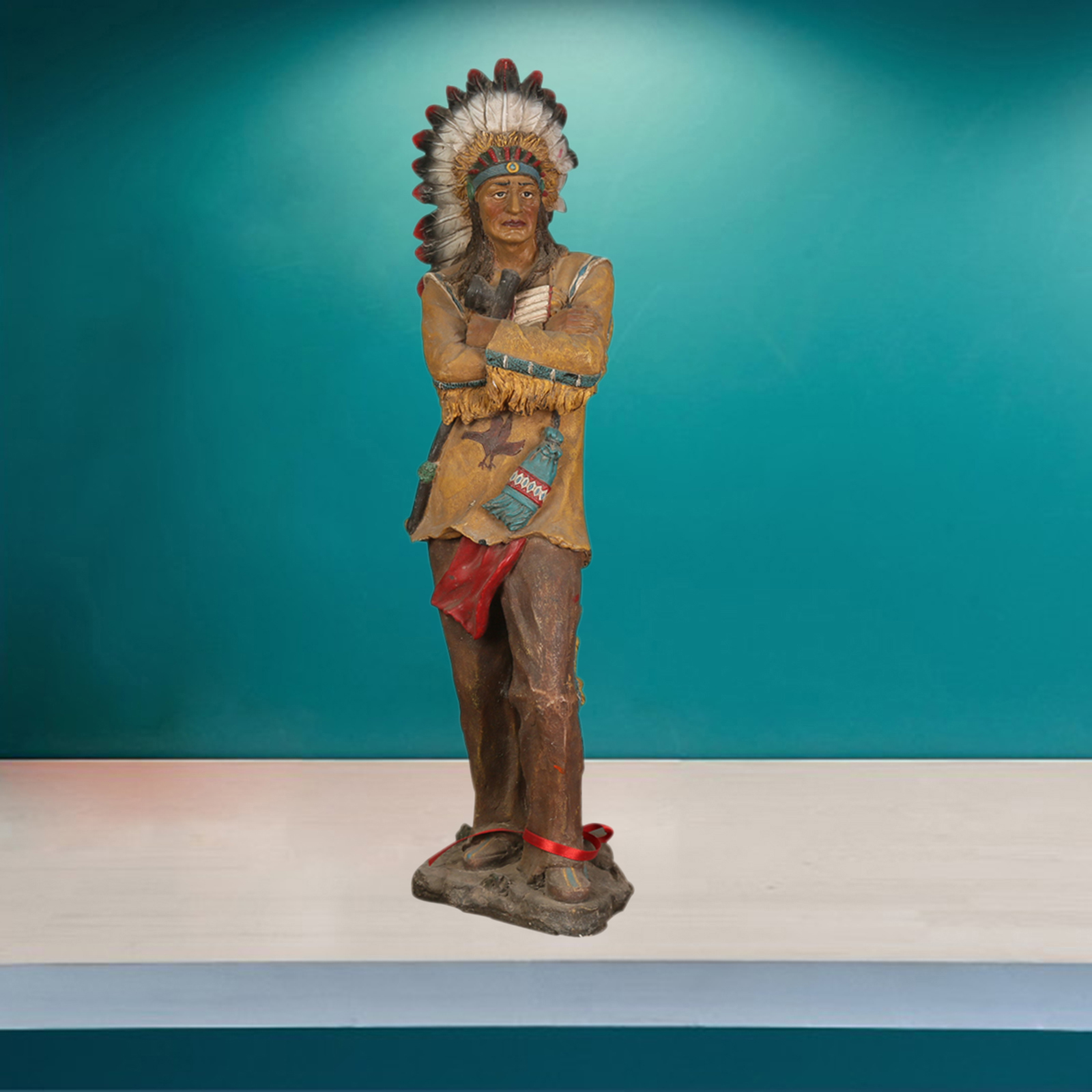 American Indians Warrior Statue Living Room Home Decor Accessories Sculpture
