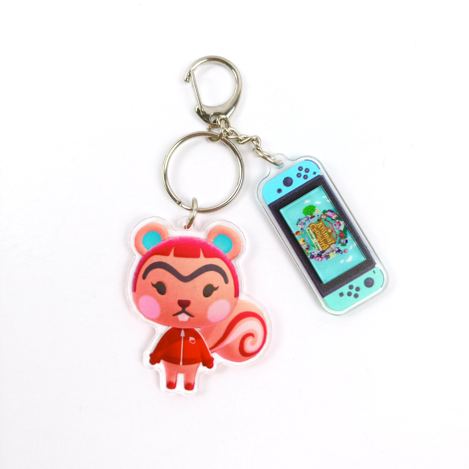 8 Porte-clés Figurines Animal Crossing En Acrylique - Pendentifs Mignons, Décoration Pour Sacs, Trousseau, Cadeau Enfant