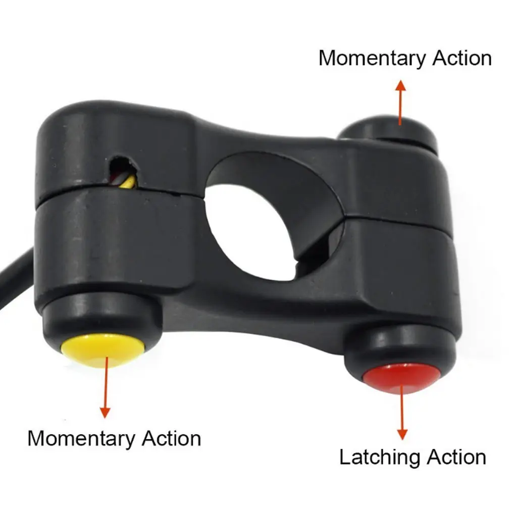 12V Motorcycle 22mm Handlebar Switches Headlight Hazard Brake Fog Lights Horn ON OFF Start Switch 3 Buttons