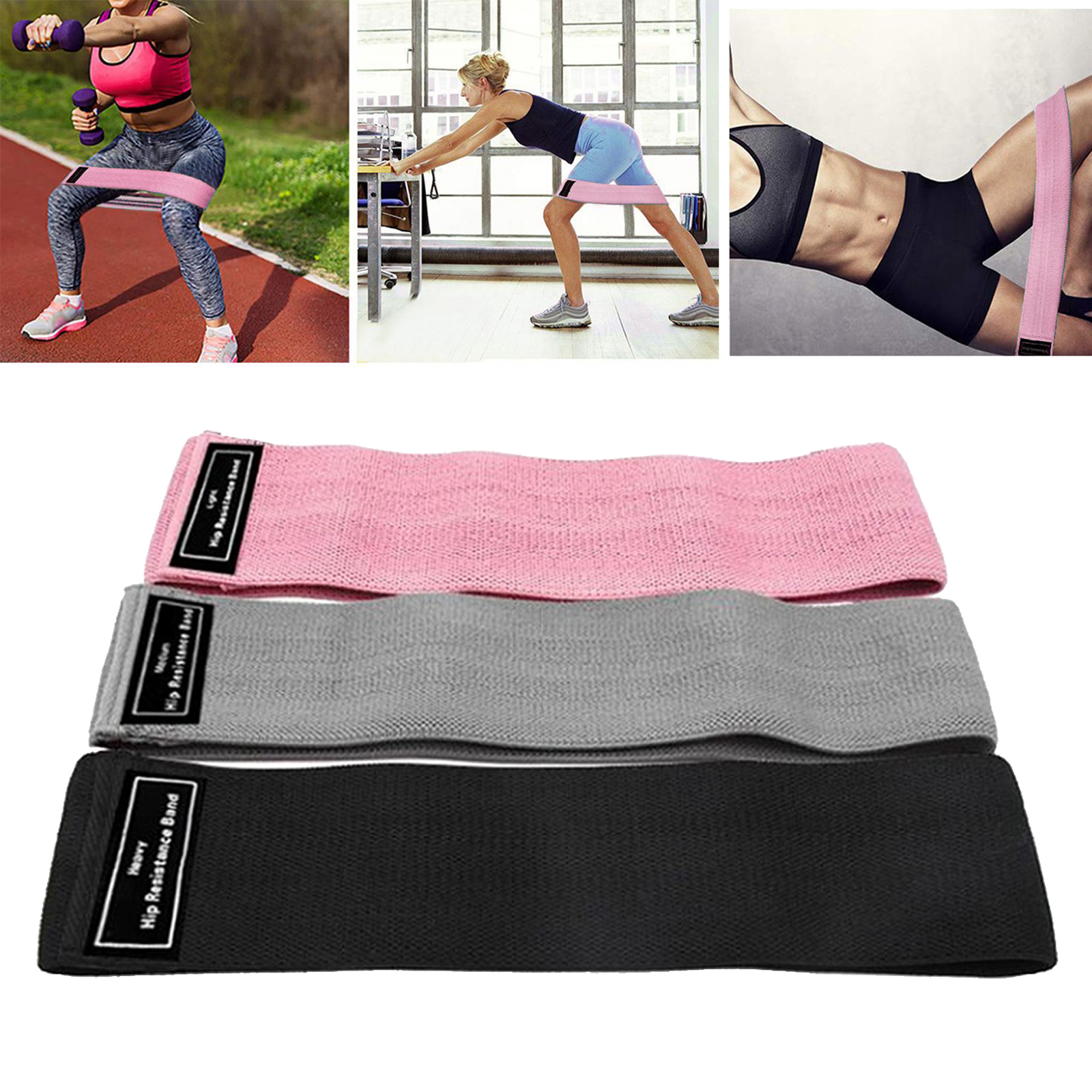 3pcs Hip Resistance Bands Workout Bands Loop for Gym Training Stretching Yoga Booty Leg Elastic Band Workout Equipment
