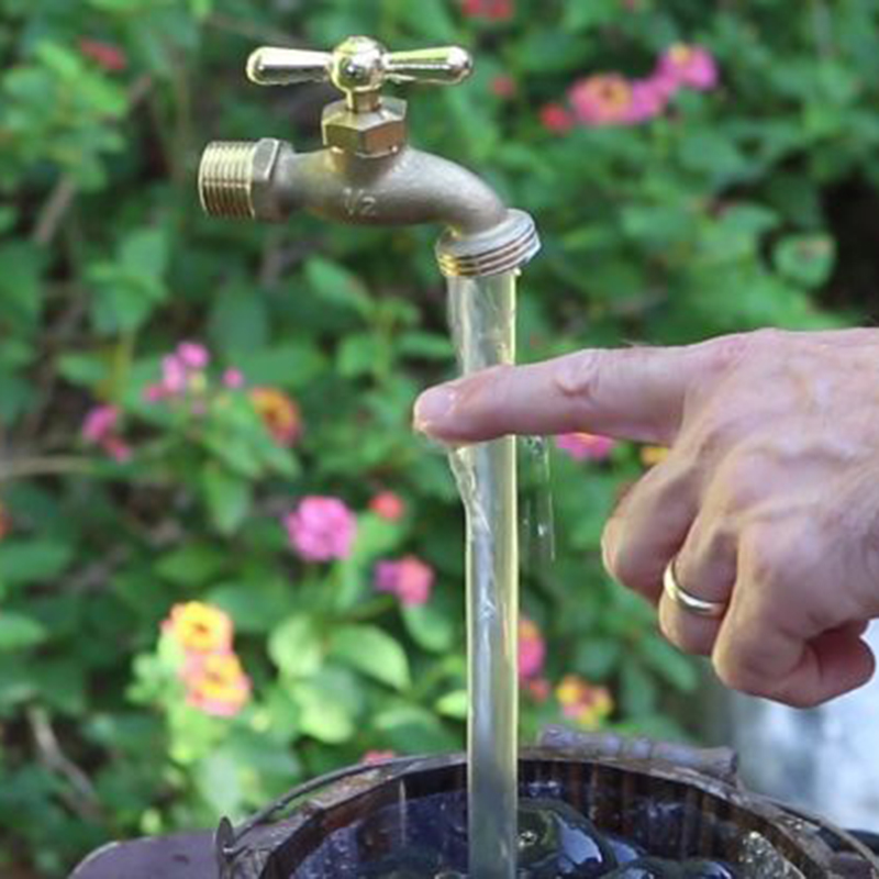 Unsichtbarer fließender Ausgießdose Schwimmender Wasserhahn Brunnen Innenraum dekorativer Wasserfall Zink legierung Hausgarten Dekoration – Detail 6