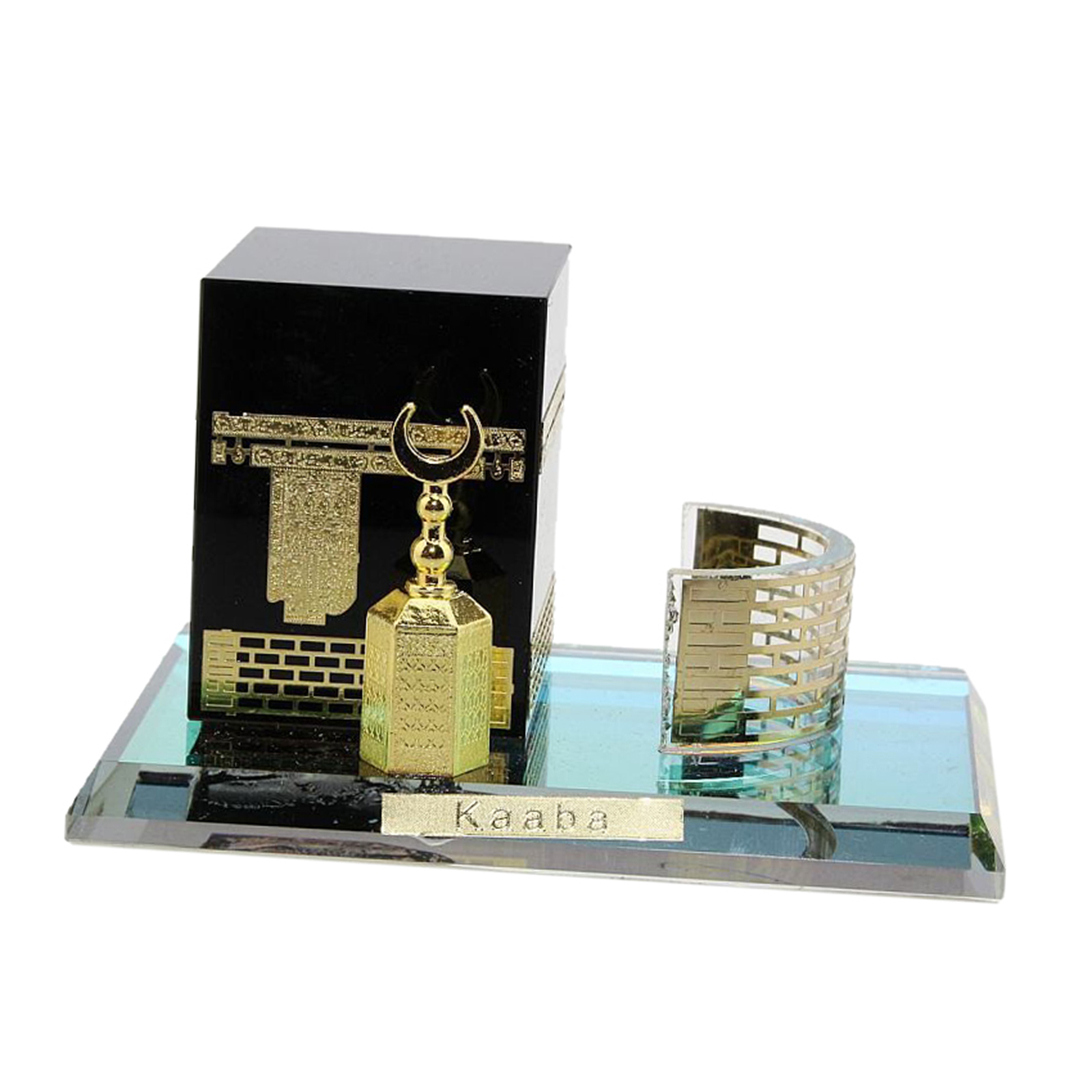 Islamic Miniature Architecture Model Table Muslim Kaaba Model Home Bedroom Decor Crafts