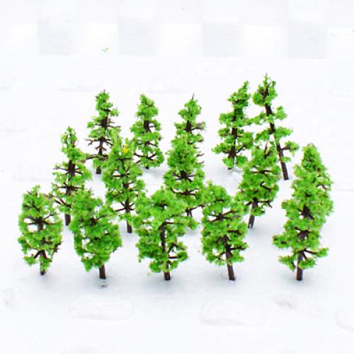 100 Packs DIY 1:160-1:220 Miniature Fir Tree Models Set for Park Landscape