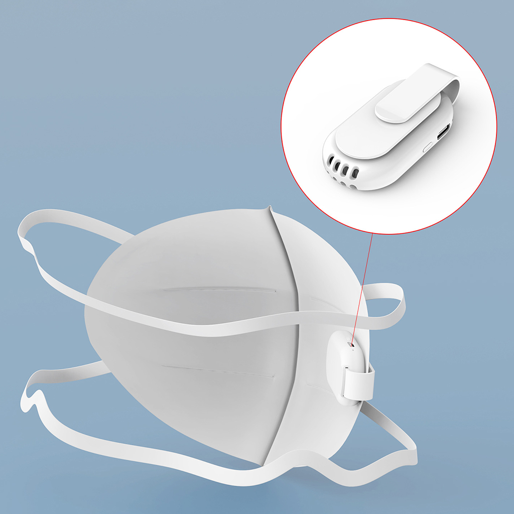 Outdoor Clip-on Mask Fan Mini Electric Portable Wearable USB Reusable Breathable Cooling Fan Fresh Air Air Conditioner
