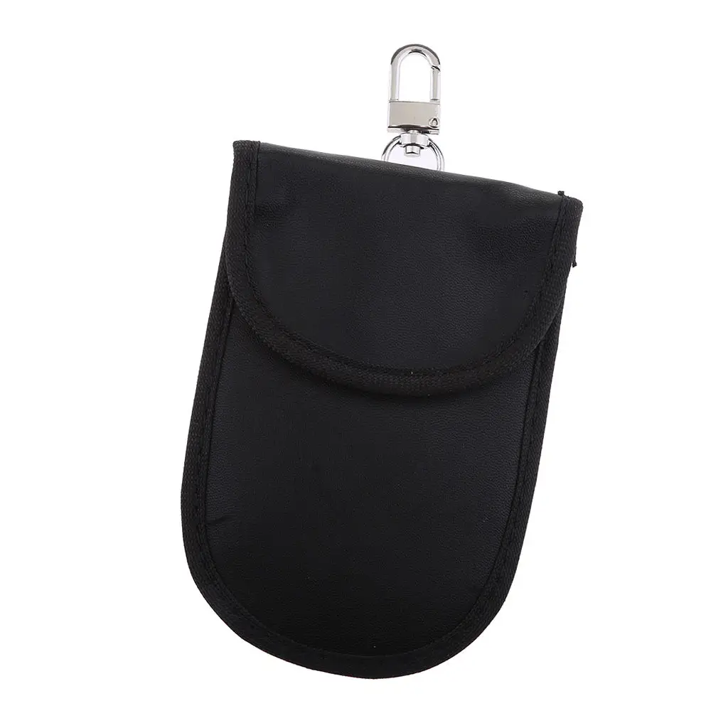 Rfid Key Fob Protector Bag, Car Key Phone Fob Pouch Fob Blocker Protector Signal Blocking Bag Pocket Black