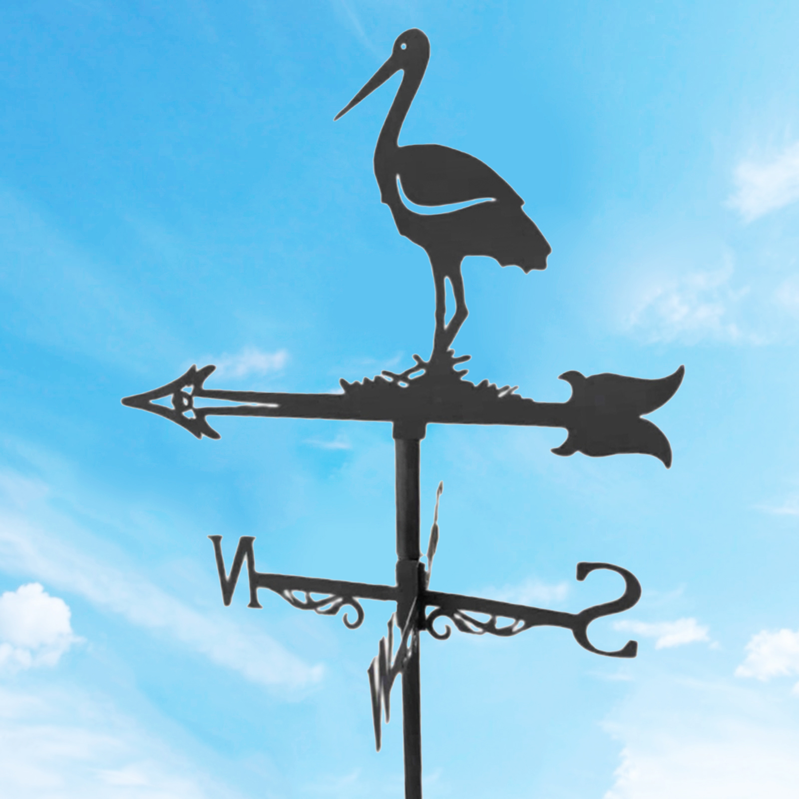 Iron Weathervane Wind Direction Indicator Farm Scene Home Outdoor Garden Iron Weathervanes Garden Outdoor Weather Vane