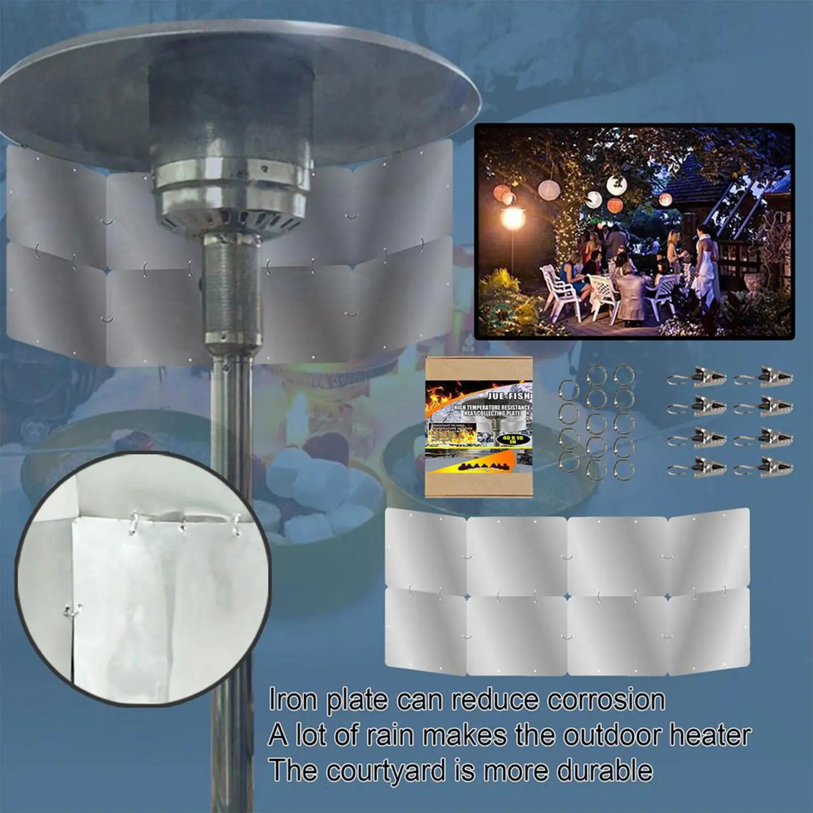 Heat Focusing Reflector for Round Natural Gas And Propane Foldable 