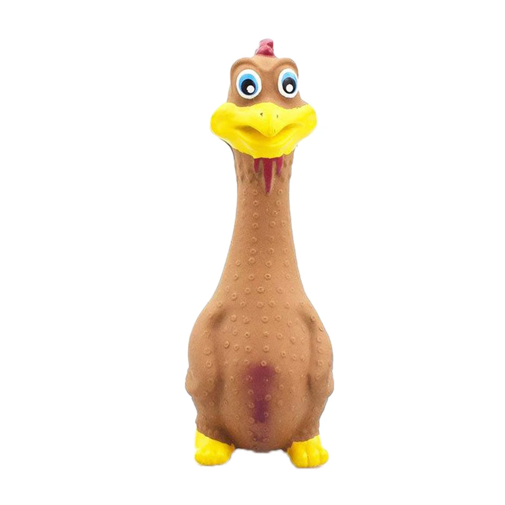 Screaming Chicken Ducks Hot Sell Pets Dog Cats Toys Squeeze Squeaky Sound Funny Toy Safety Rubber For Dogs Puppy Chew Toys