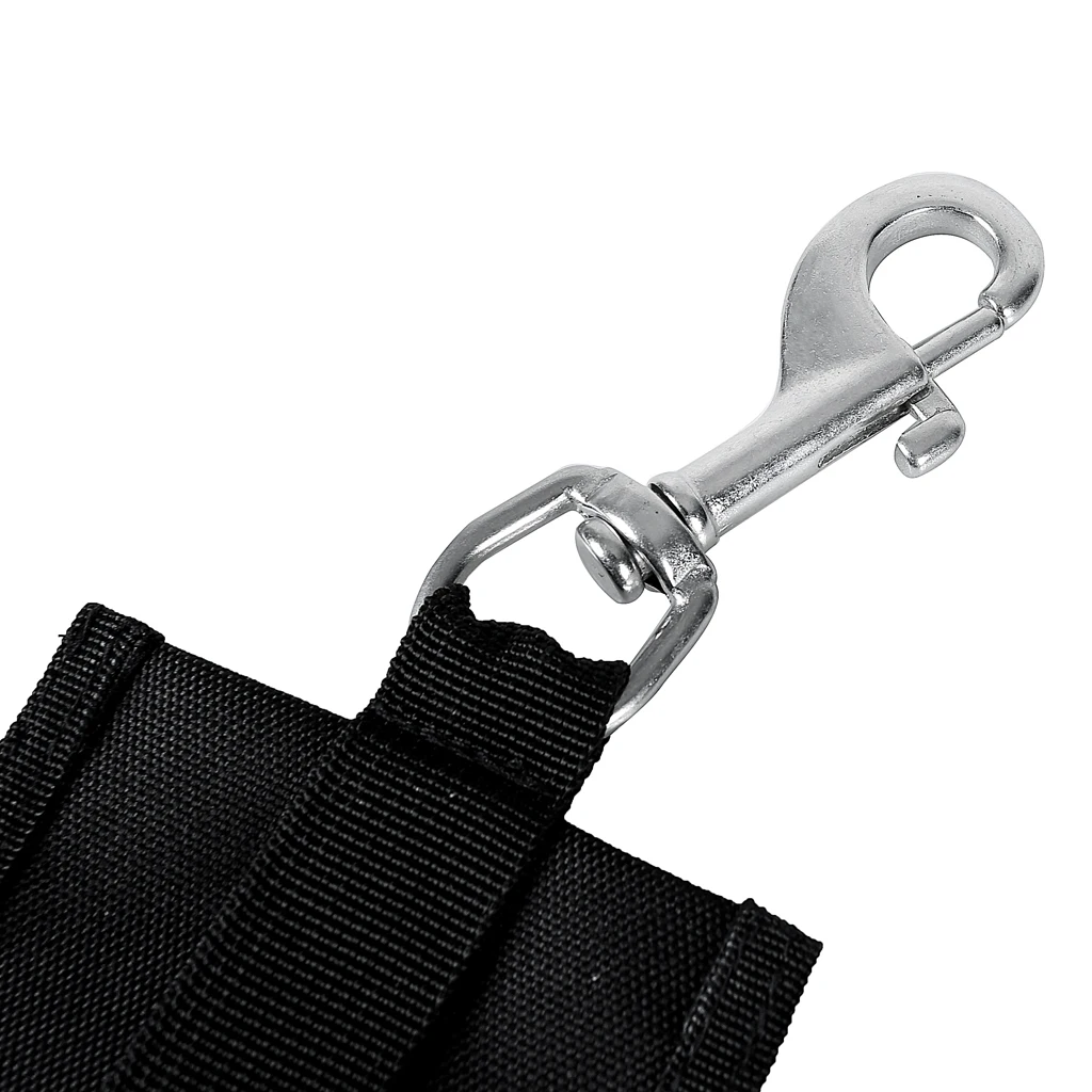 MagiDeal Heavy Duty Technical Scuba Diving Jon Line with Pouch Clip D Ring Carabiner SCUBA Snorkeling Swimming Diving Access