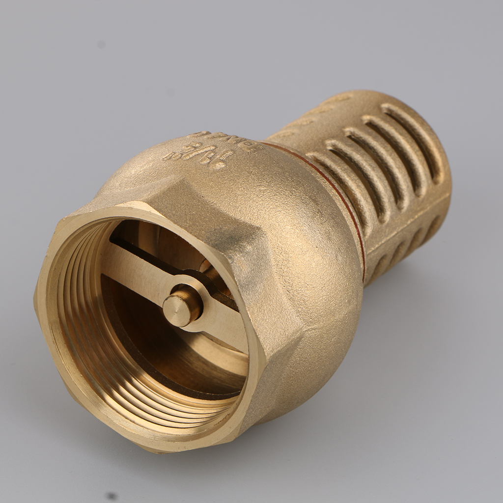 Heavy Duty Brass Foot Valve Female Threaded Water Pump Bottom Valve, Gold Heavy Duty Brass Foot Valve Female Threaded Water Pump Bottom Valve, Gold
