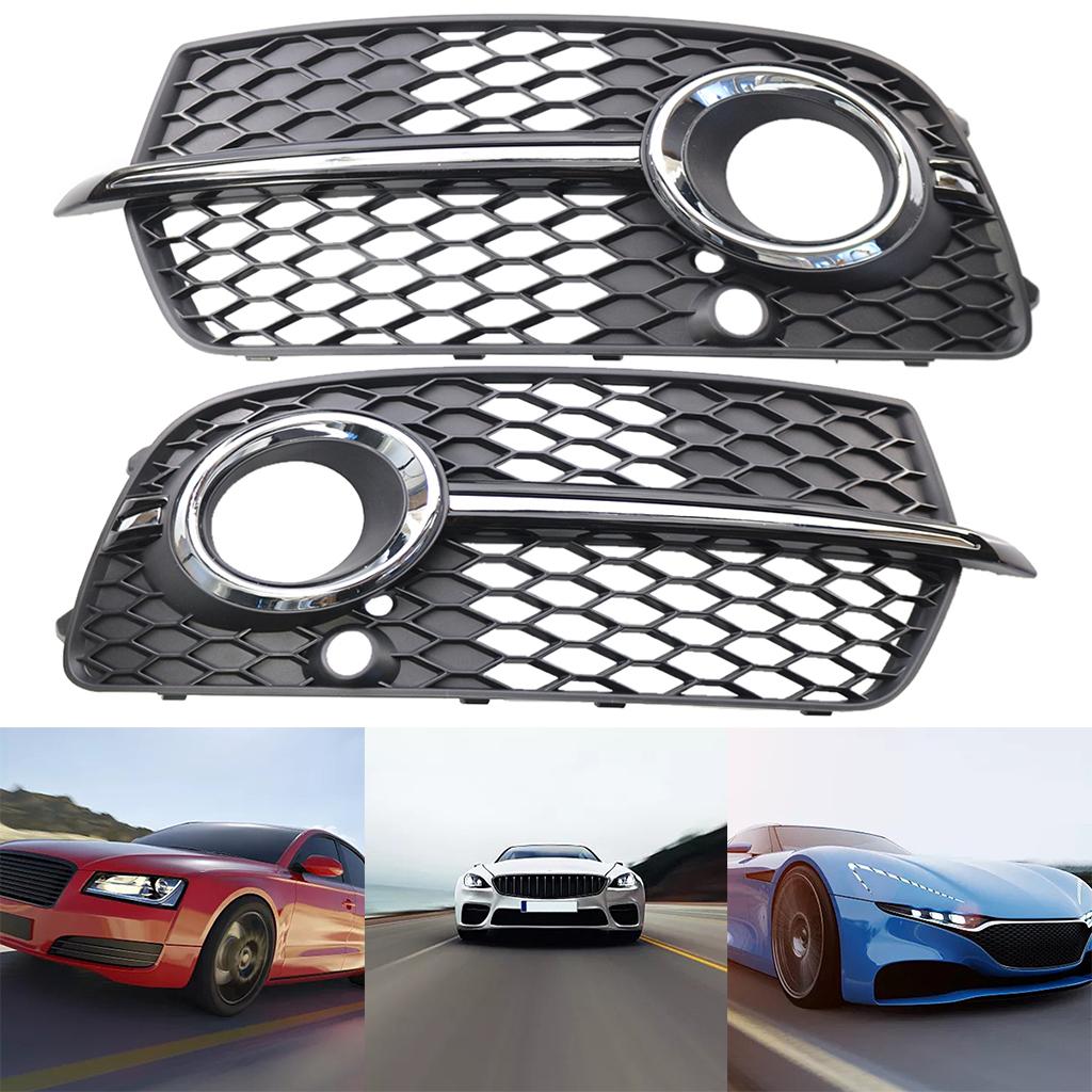 Front Fog Light Grill Grille Cover Fits for Audi Q5 13-16 Replace 8R0807681S / 8R0807682N