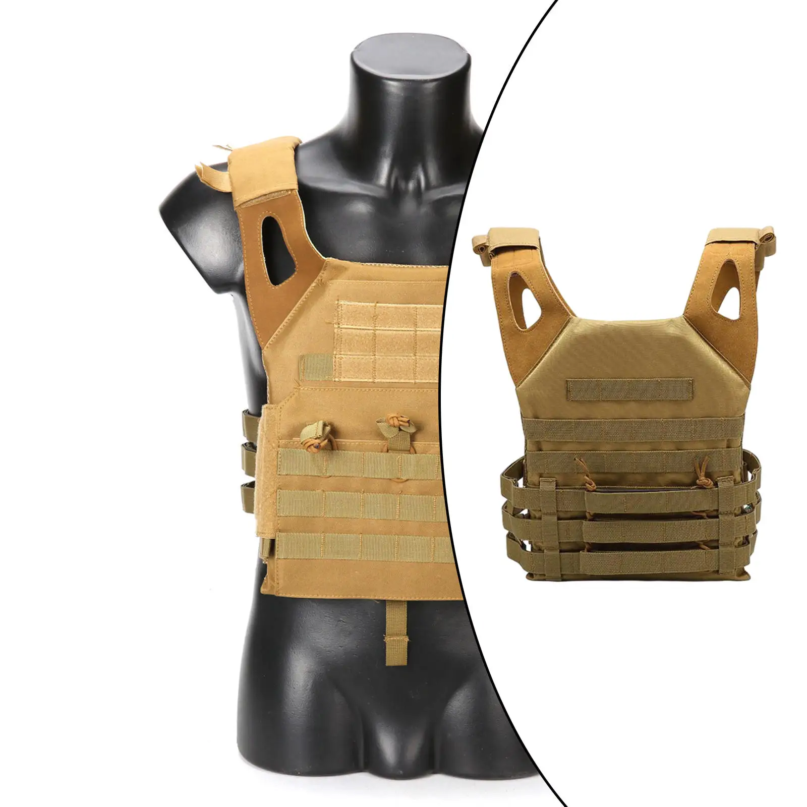  Breathable Military Lightweight Tactical Vest for Paintball Plate Carrier Magazine Games Training CS Hunting