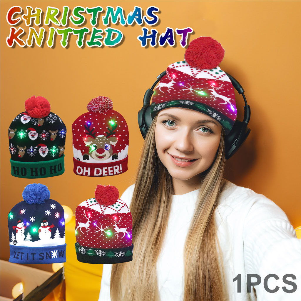 christmas hats with flashing lights