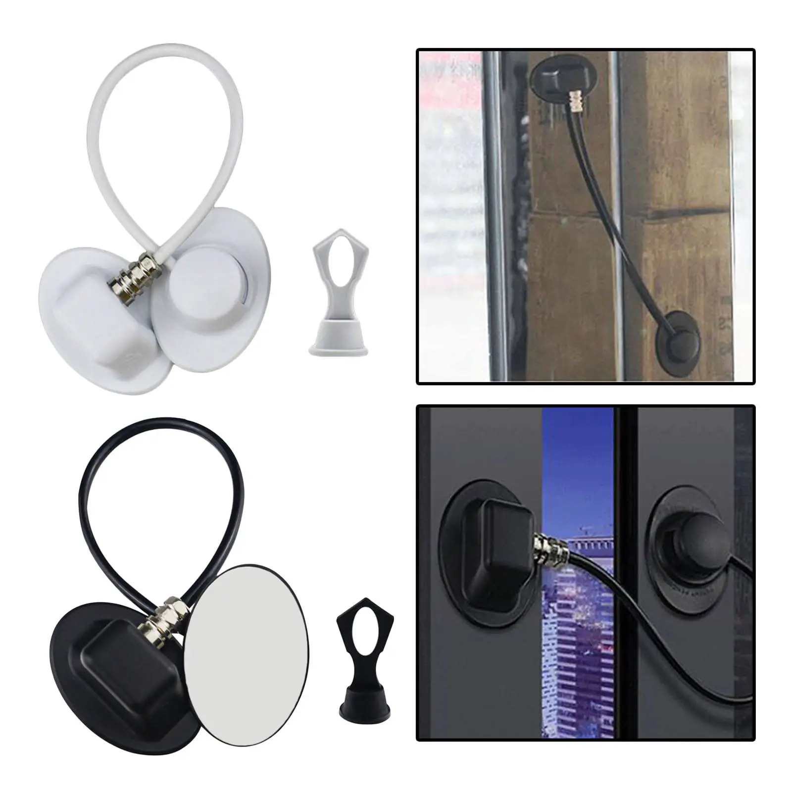 Magnetic Safety Lock No Drills Anti-Pinching Fingers Good Viscosity Childproof Limiter Plastic for Cupboard Door Window Drawer