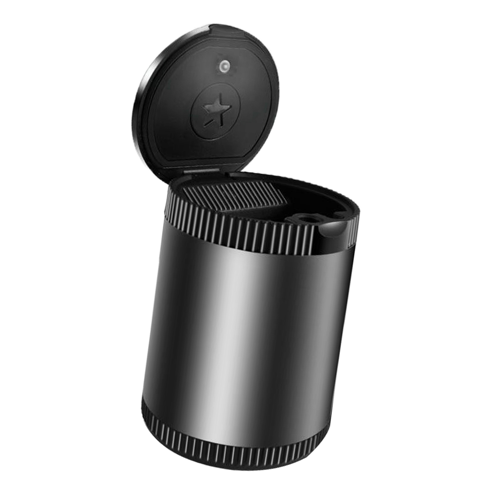 Car Ashtray with LED Light Ash Tray Aluminum Cup Portable Smokeless Auto Ashtray