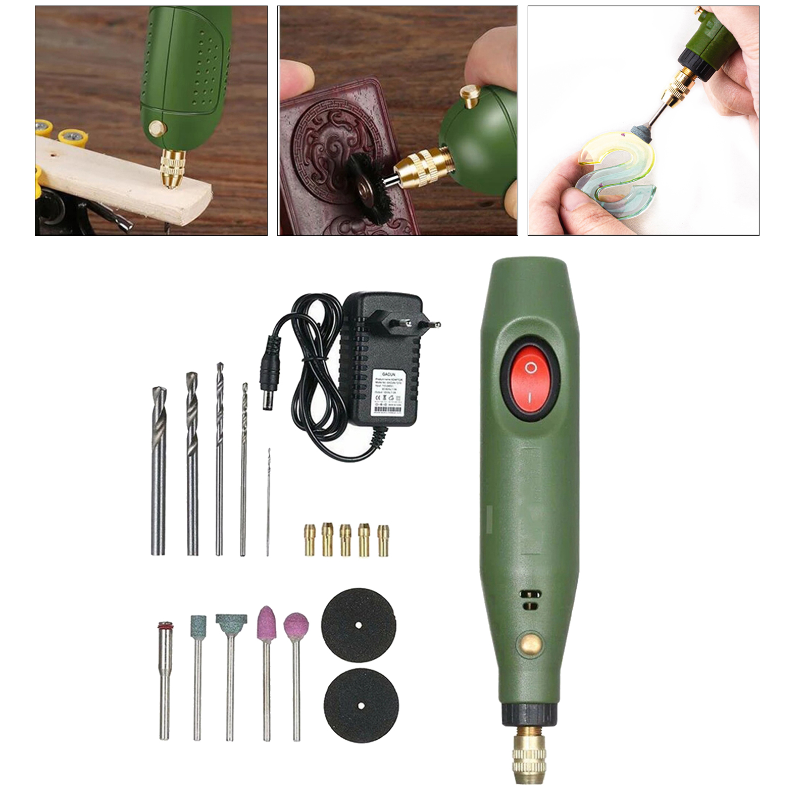 Mini Electric Rotary Tool Kit Grinding Pen for Polishing Cutting Cleaning Jewelry Making Epoxy Resin EU plug