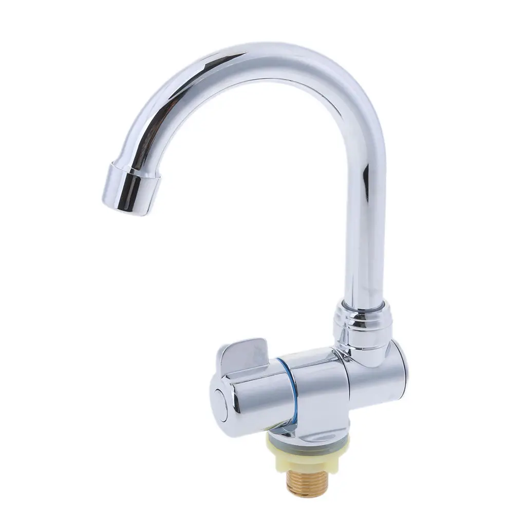 Marine Kitchen Sink Single Lever Cold Water Faucet Tap 360° Rotating #006 