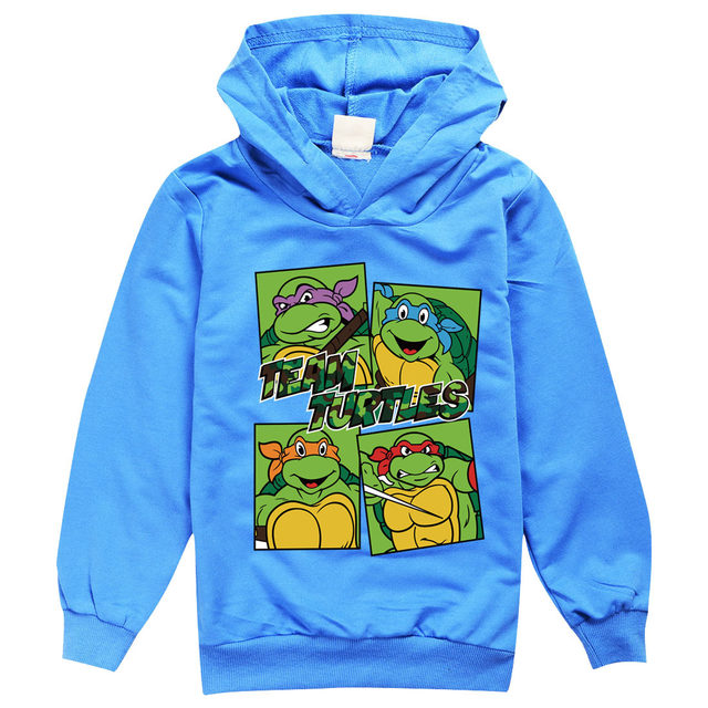 Bandai Teenage Mutant Ninja Turtles Kids Sweatshirt Boy Girl Printed  Sportwear Striped Patchwork Pullover Cartoon Autumn