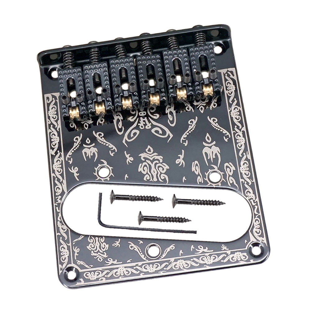 Zinc Alloy L Shape Roller Saddle Bridge Tailpiece Set for  TL Electric Guitar Replacement Parts