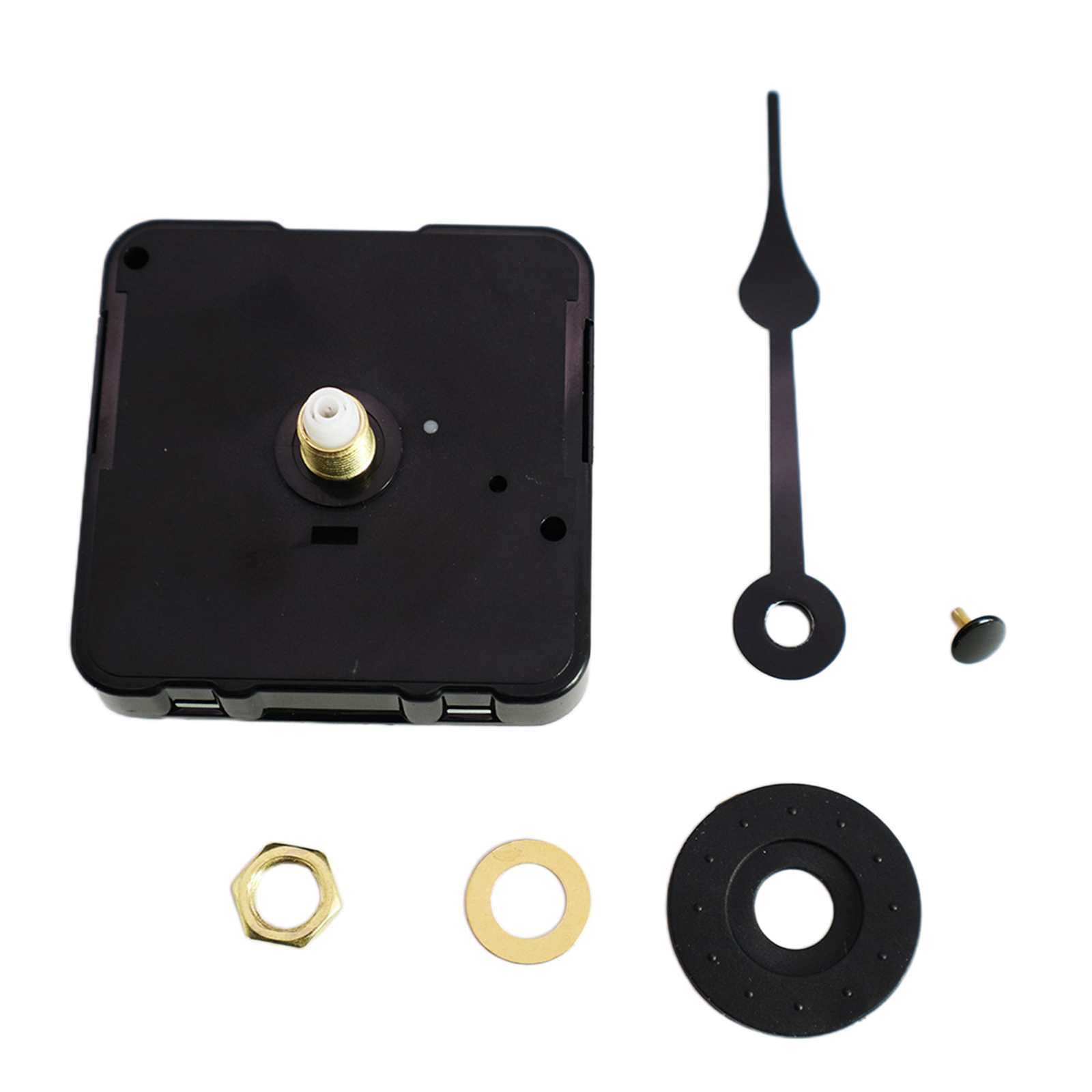 Clock Motor Movement Wall Clock Mechanism DIY Repair Parts Replacement with Hour Hand, Shaft Length 0.5Inch/ 13 mm, Black