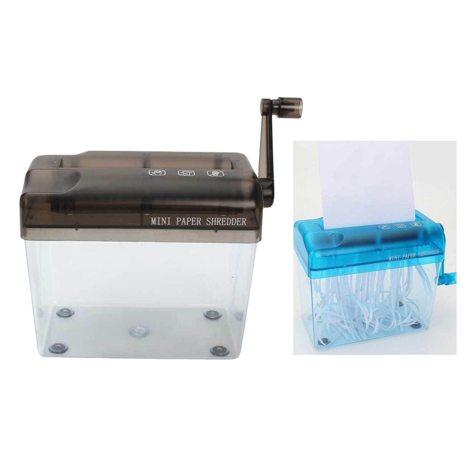 Shredder Hand Cranked Confidential Protection Space Saving Mini Single Sheet with Handle Lightweight for Paper Cutting Tool