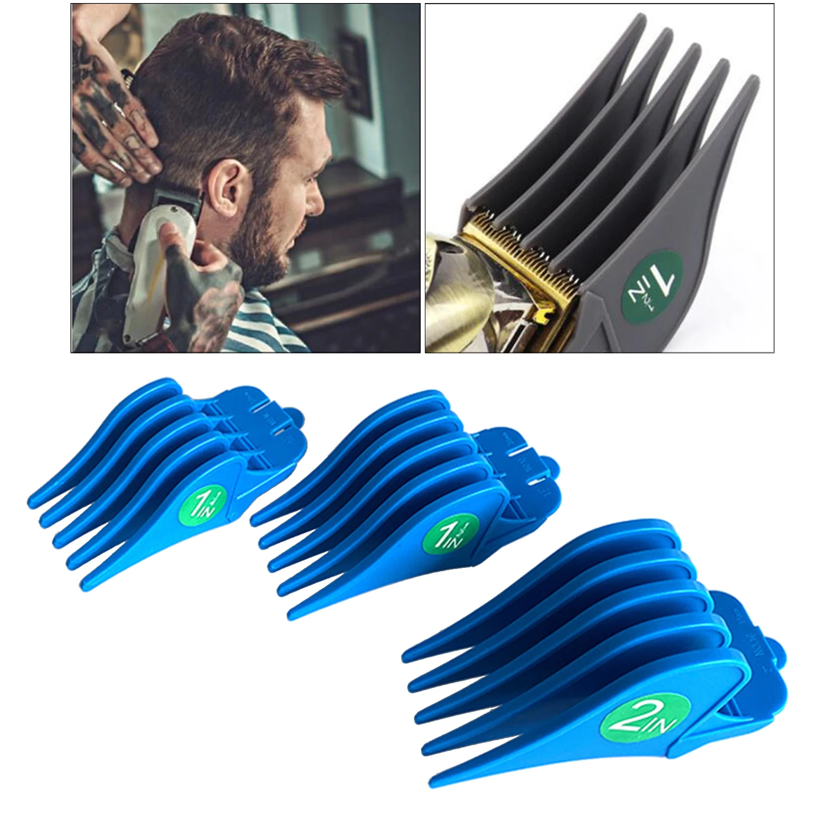3Pcs Professional Hair Trimmer Clipper Guard Combs Guide Combs Cutting Guides Combs for Hair Clippers/Trimmers Attachment