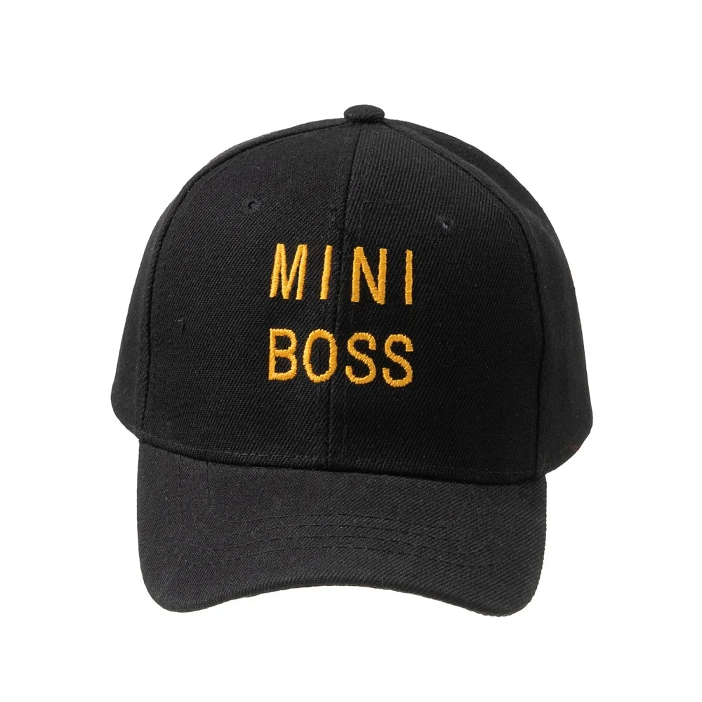 red dad cap Family Matching Baseball Caps Trendy Boss Little Boss Letter Embroidery Low Profile Street Dad Hats Adjustable Sun Hats Black mens black baseball cap