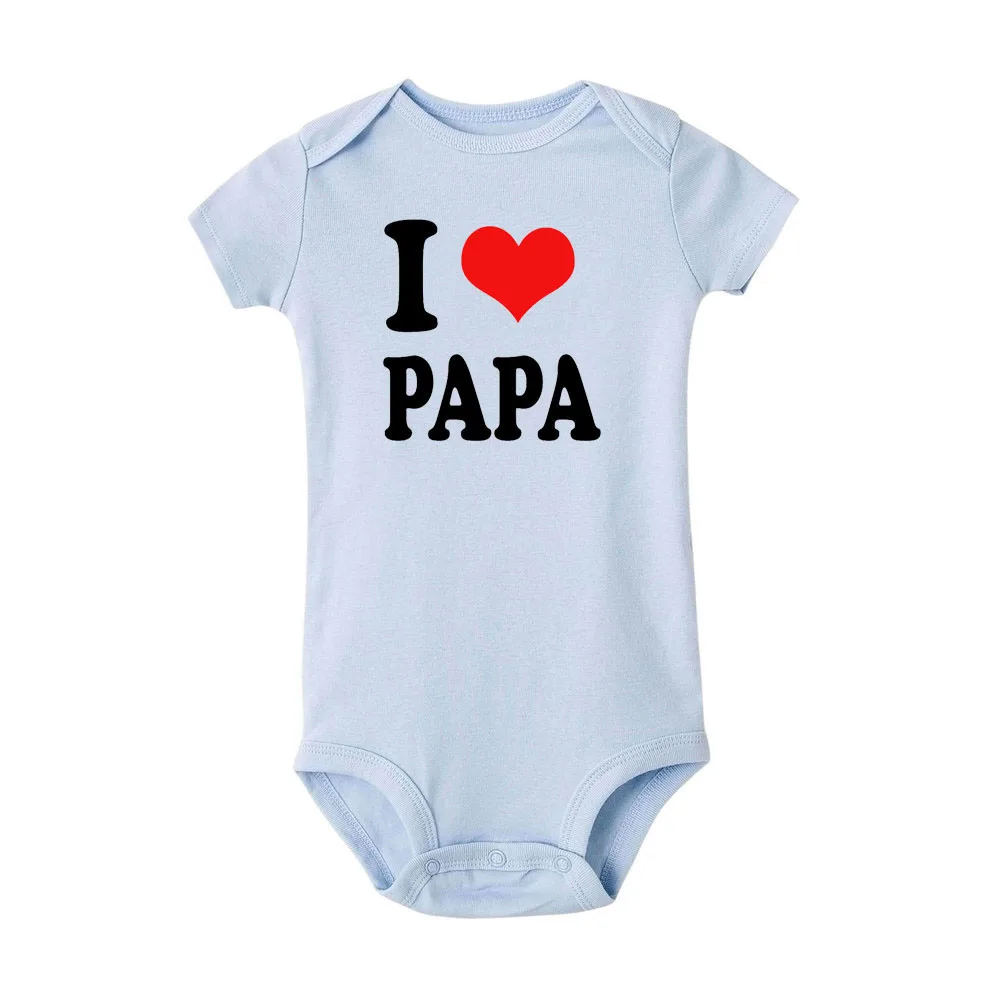 I Love Papa Mama Baby Romper Newborn Baby Bodysuit