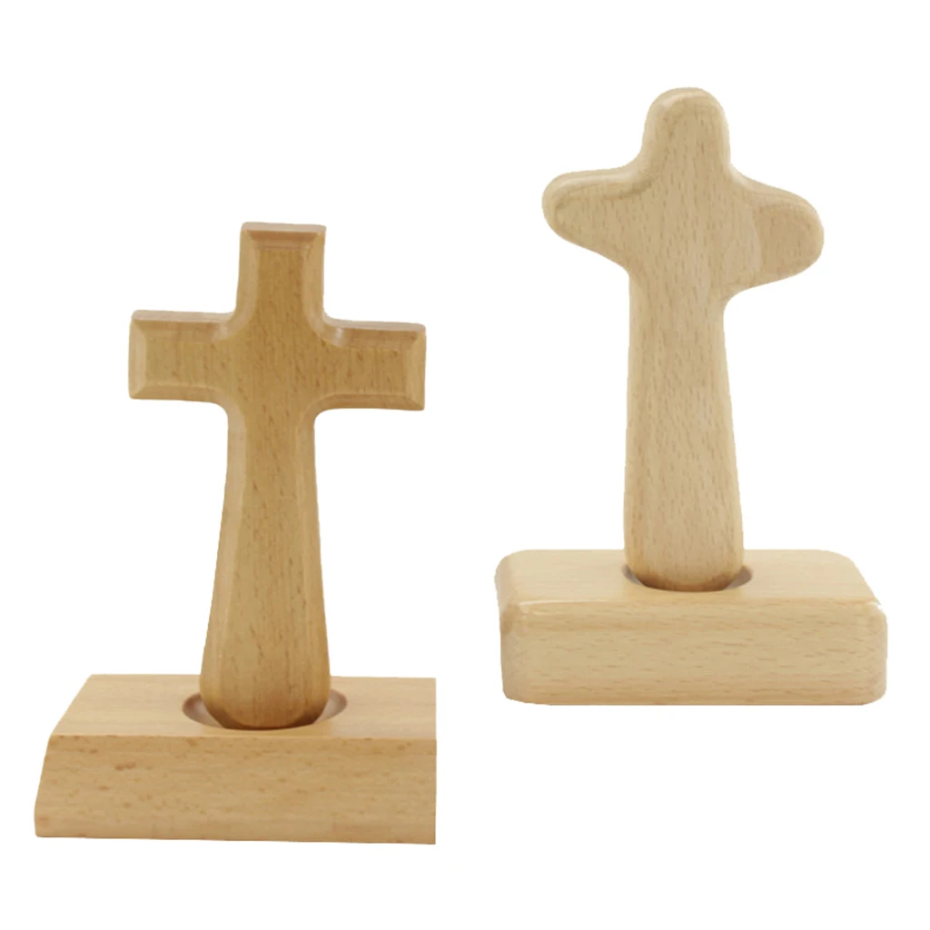 Small Holy Wood Standing Cross 5