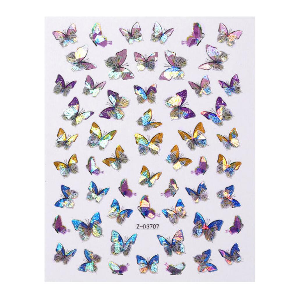1 Sheet Nail Art Decals Butterfly Pattern Stickers Decoration