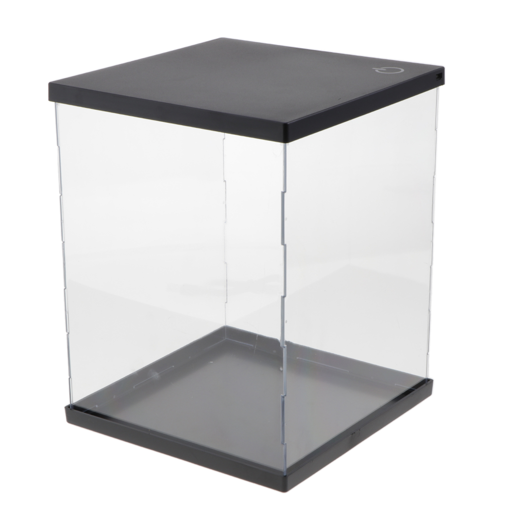 Clear Acrylic Display Cube Box Trophy Toy Display Case Dustproof Protection