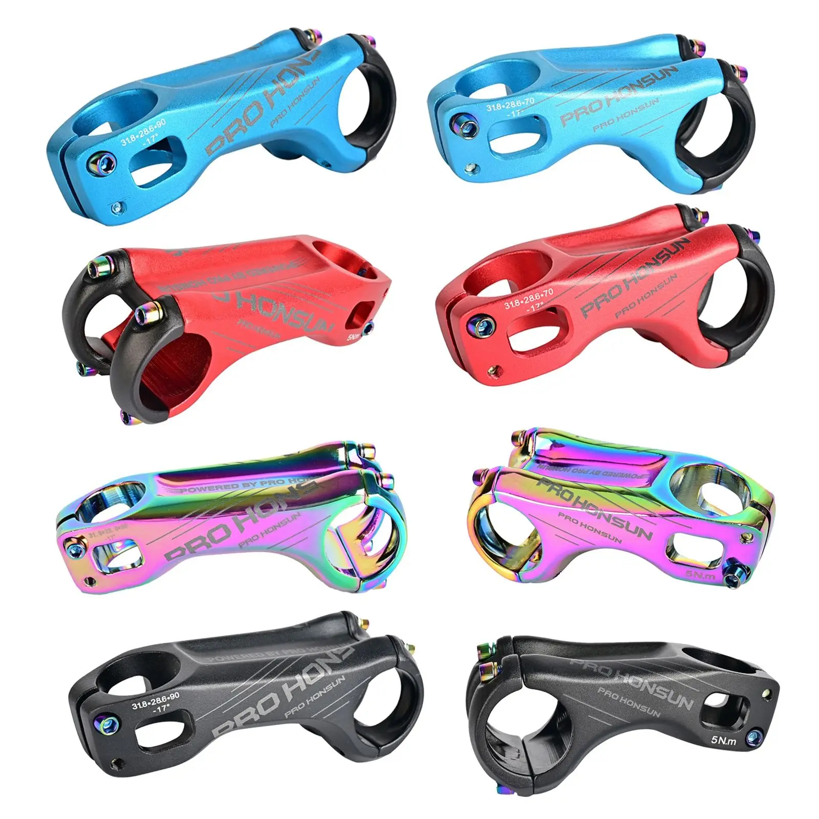 High Strength Mountain Bike Stem Components 17 Bicycle Accessories 31.8 Short Handlebar Stem Riser