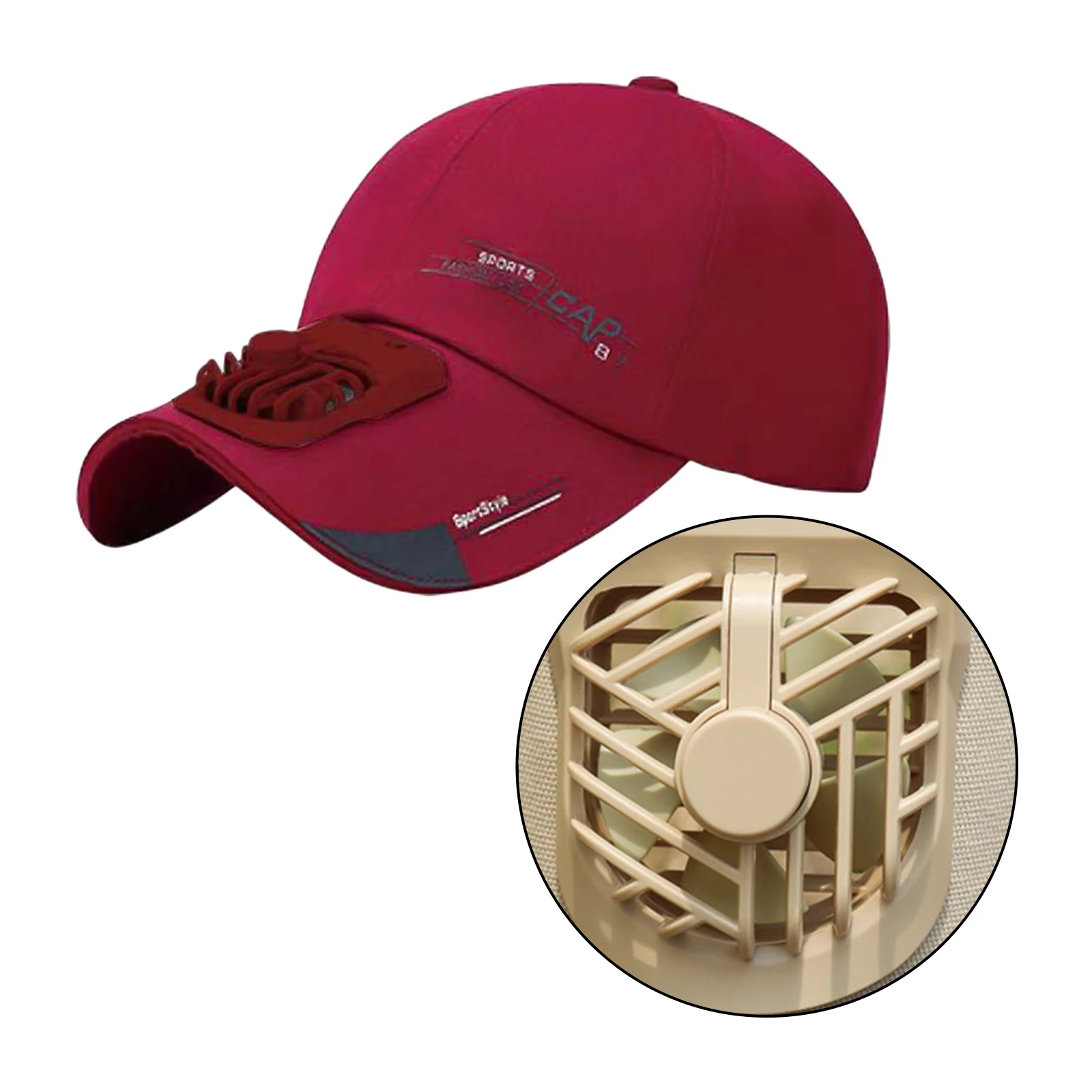 Cooling Fan Baseball Cap USB Charge Sun Protector Hat Camping Hiking Camping