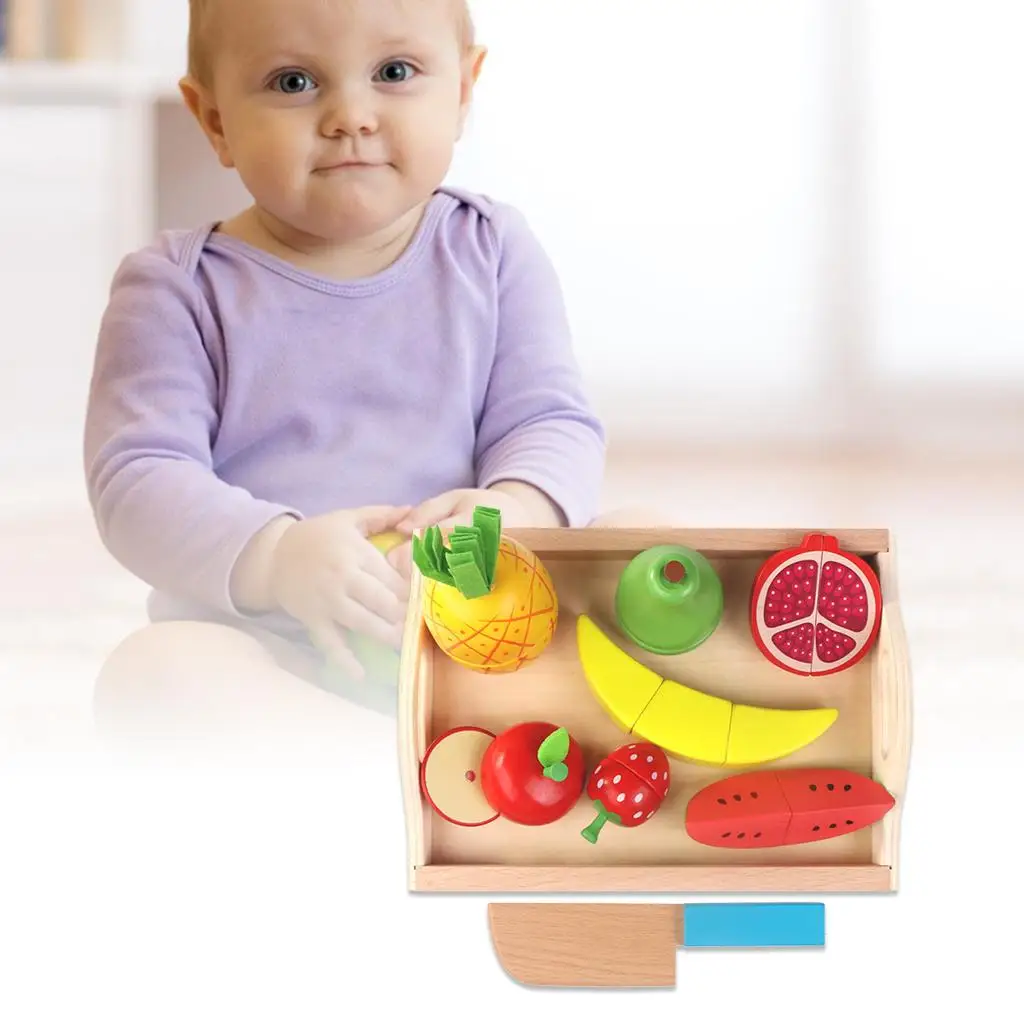 Pretend Play Food Toy for Kids Play House Cutting Food Plasyset Montessori Classic Role Play Party Game Birthday Gift