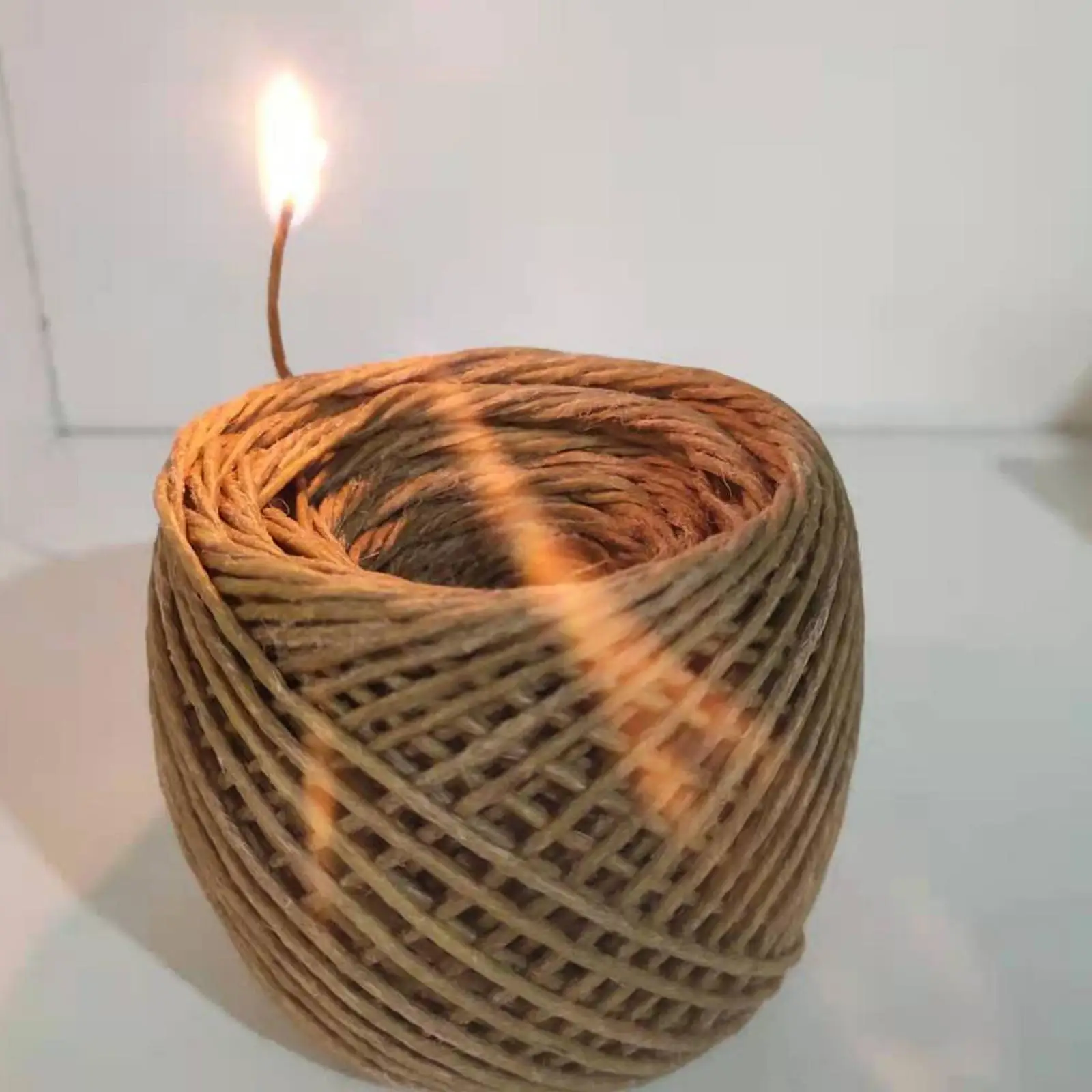 Organic HempWick Natural Beeswax Coating Candle Wick DIY Crafts Natural Fiber 61m/200ft Length