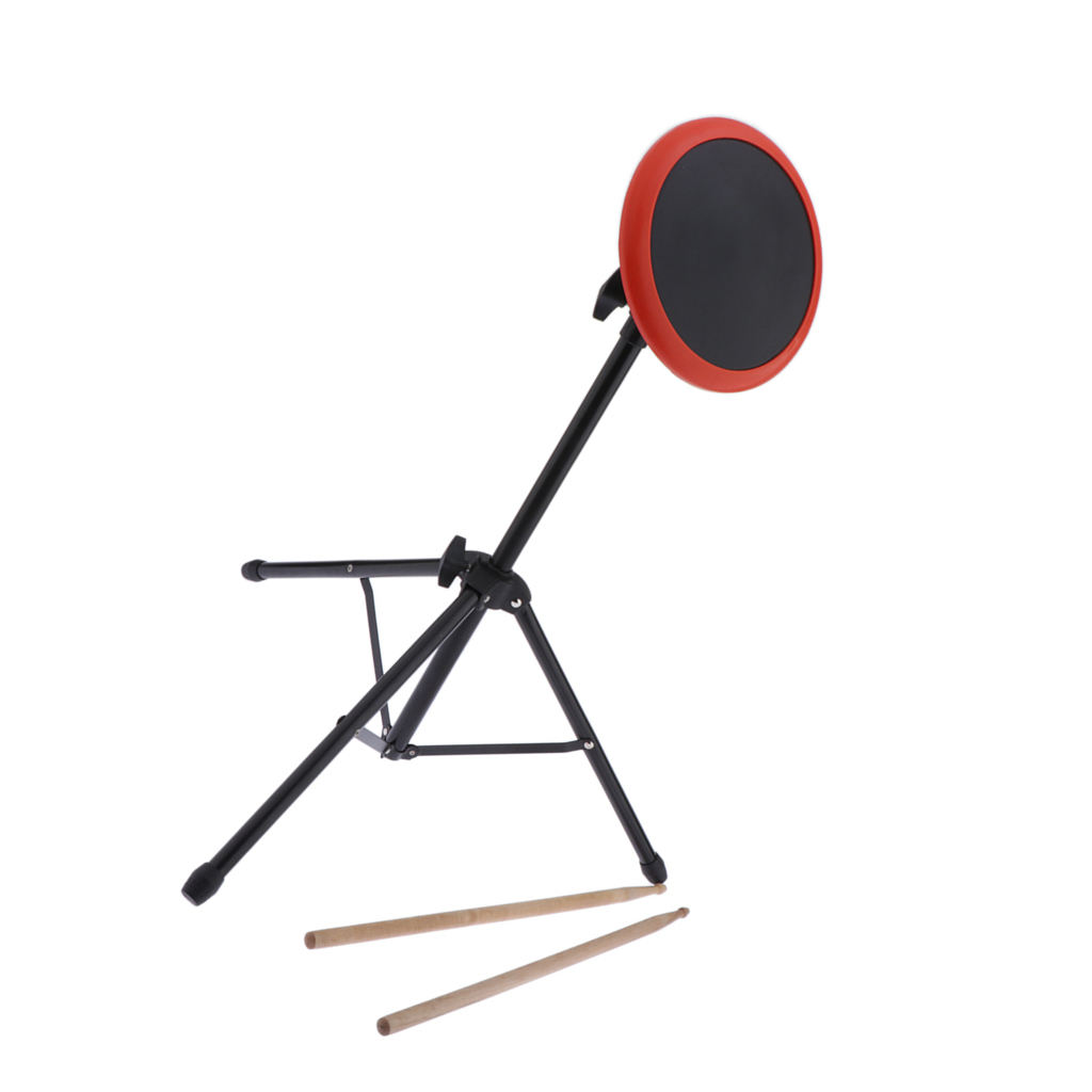 Drummer Practice Pad 6inch with Portable Tripod Stand Drumsticks and Bag